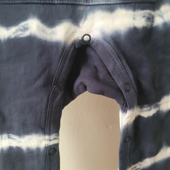 Sovereign Code Tie Dye Coverall Baby Boy Bodysuit in Navy/White Size 0-3M - Picture 3 of 5